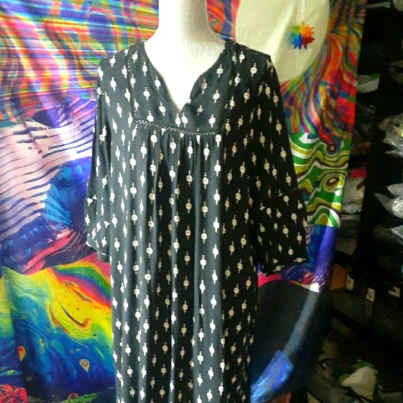 Indigo soft casual dress/ moo moo - Picture 1 of 7